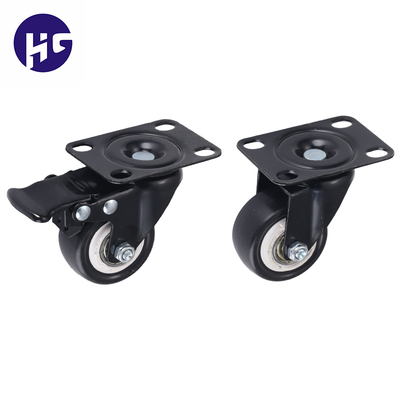 黑色萬向鐵剎輪/萬向輪 PVC材質(zhì)