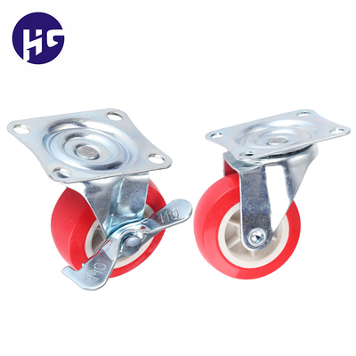 紅色萬向側剎輪/萬向輪 PVC材質(zhì)